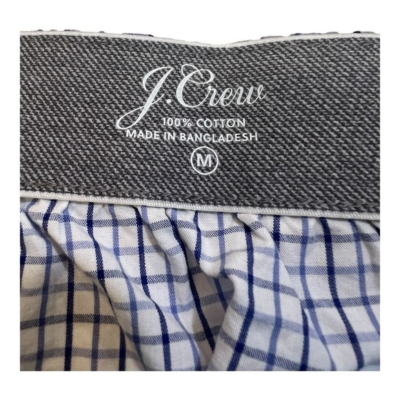 J.Crew Blue mini-tattersall Patterned Cotton Boxers NEW BT865 Size M and L - Picture 3 of 8